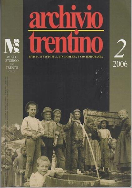 Archivio trentino: rivista di studi sull’età moderna e contemporanea - copertina