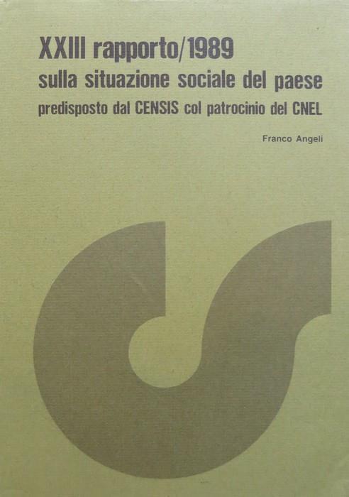 XXIII: Ventitreesimo rapporto, 1989 sulla situazione sociale del paese - copertina
