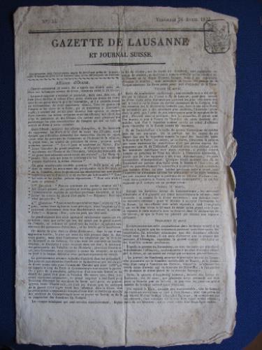Gazette de Lausanne - copertina