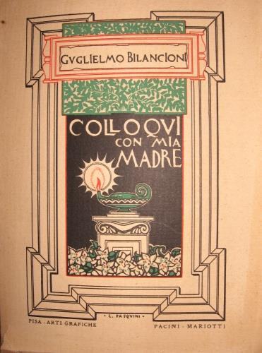 Colloqui con mia madre - Guglielmo Bilancioni - copertina