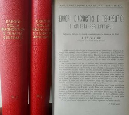 Errori della diagnostica e terapia generale. Due volumi - copertina
