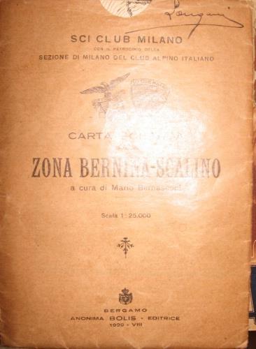 Carta sciistica della zona Bernina-Scalino - copertina