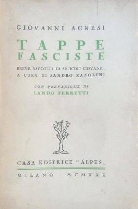 Tappe fasciste - Giovanni Agnesi - copertina