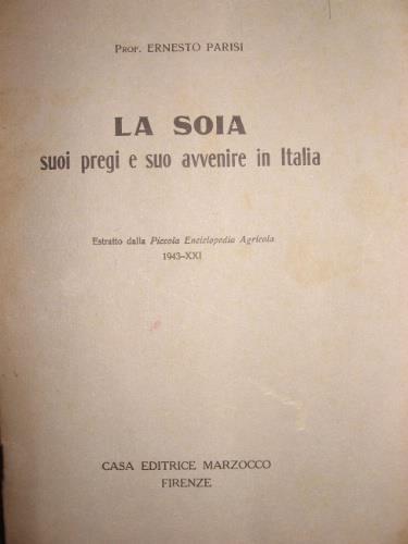 La soia - Ernesto Parisi - copertina