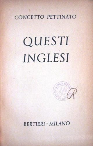 Questi inglesi - Concetto Pettinato - copertina