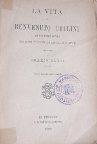 Benvenuto Cellini - copertina