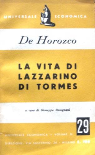 La vita di Lazzarino di Tormes - Sebastian de Horozco - copertina