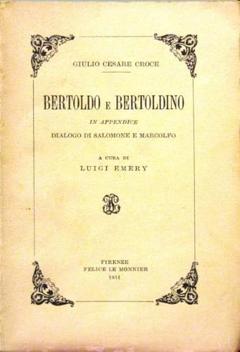 Bertoldo e Bertoldino - Giulio Cesare Croce - copertina