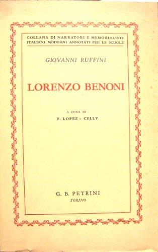 Lorenzo Benoni - Giovanni Ruffini - copertina
