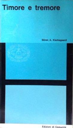 Timore e tremore - Sören Kierkegaard - copertina