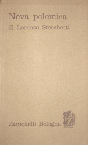 Nova polemica - Lorenzo Stecchetti - copertina