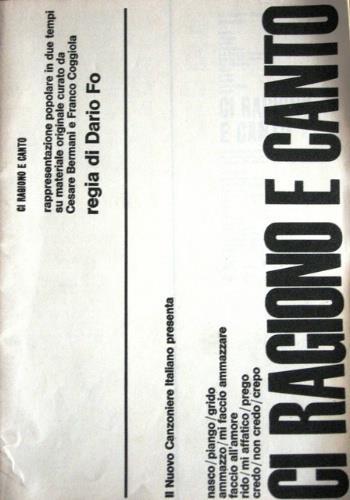 Ci ragiono e canto - copertina
