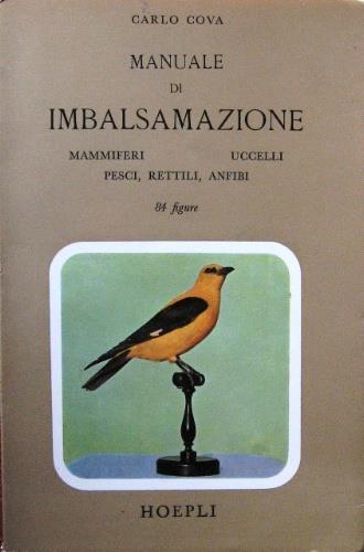 Manuale di imbalsamazione - Carlo Cova - copertina