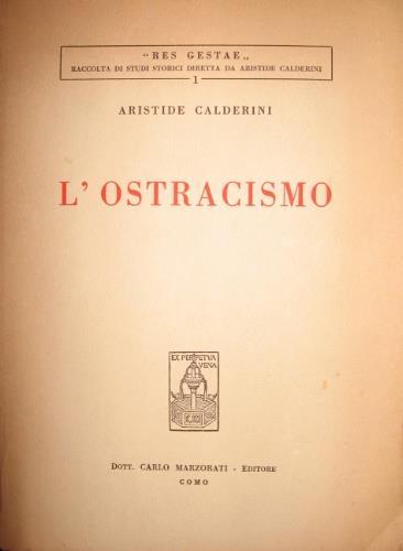L' ostracismo - Aristide Calderini - copertina