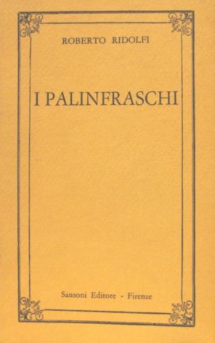 I palinfraschi - Roberto Ridolfi - copertina