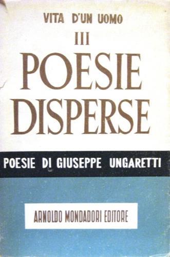 Poesie disperse - Giuseppe Ungaretti - copertina