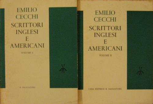 Scrittori inglesi e americani - Emilio Cecchi - copertina