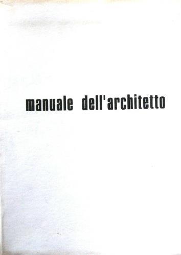 Manuale dell'architetto - copertina