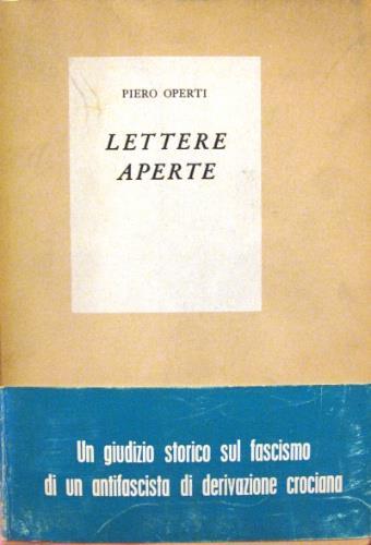 Lettere aperte - Piero Operti - copertina
