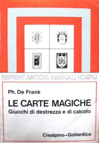 Le carte magiche - P. De Frank - copertina