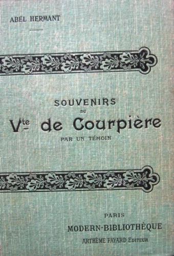 Souvenirs du V.te de Courpière - Abel Hermant - copertina
