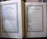 Poesie e prose d'arte. Saggi critici