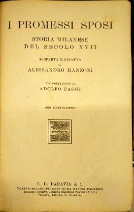 I promessi sposi - Alessandro Manzoni - copertina