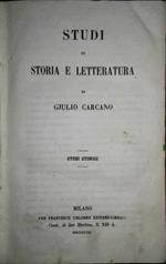 Studi di storia e di letteratura