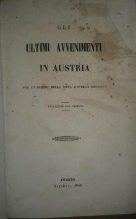 Gli ultimi avvenimenti in Austria - copertina