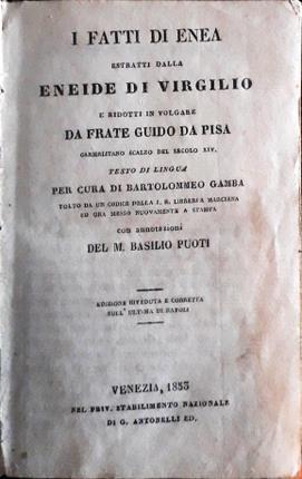 I fatti di Enea - Guido da Pisa - copertina