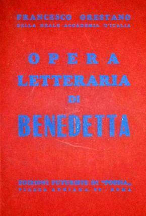 Opera letteraria di Benedetta - copertina