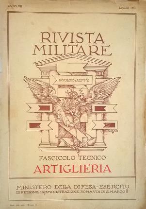 Rivista militare. Fascicolo tecnico artiglieria - copertina