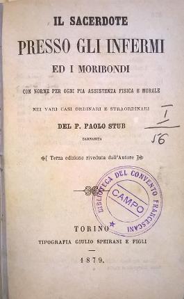 Il sacerdote presso gli infermi e i moribondi - copertina