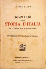 Sommario della storia d'Italia dalle origini fino ai nostri giorni (2600 a.C. - 1848