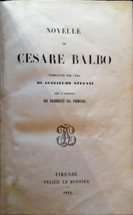 Novelle - Cesare Balbo - copertina