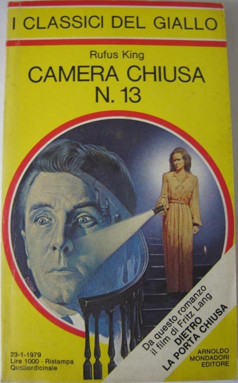 Camera chiusa n. 13 - Rufus King - copertina