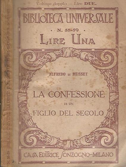 La confessione di un figlio del secolo - copertina