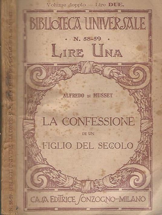 La confessione di un figlio del secolo - copertina