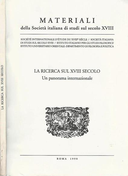 La Ricerca Sul Xviii Secolo. Un panorama internazionale - Alberto Postigliola - copertina