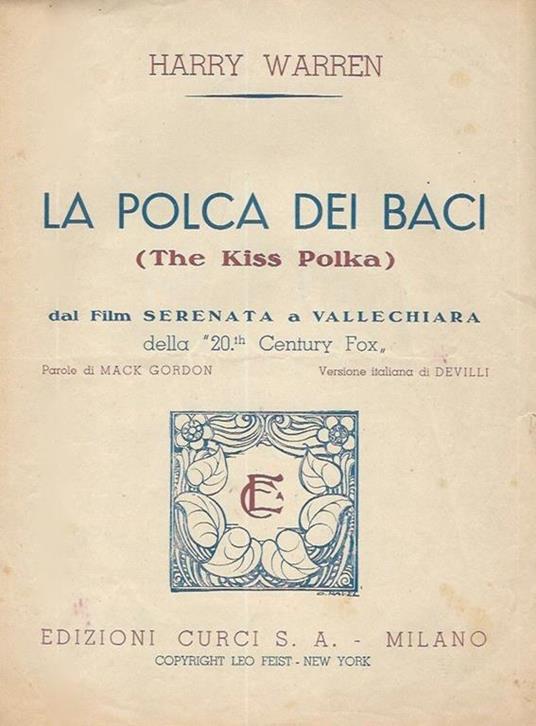 La Polca dei Baci. The Kiss Polka - copertina