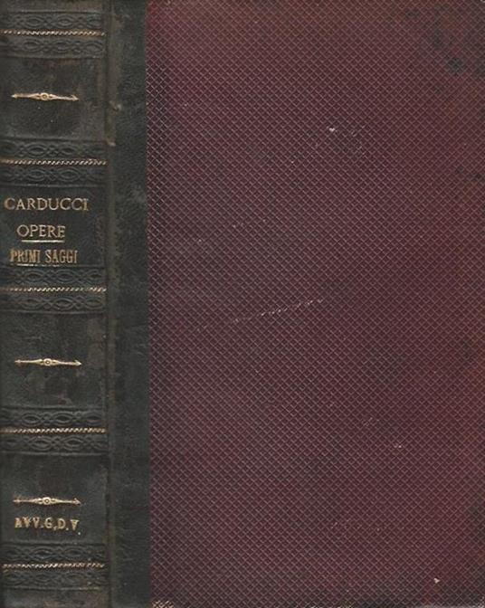 Primi Saggi - Giosuè Carducci - copertina