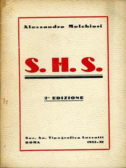 S.H.S - Alessandro Melchiori - copertina