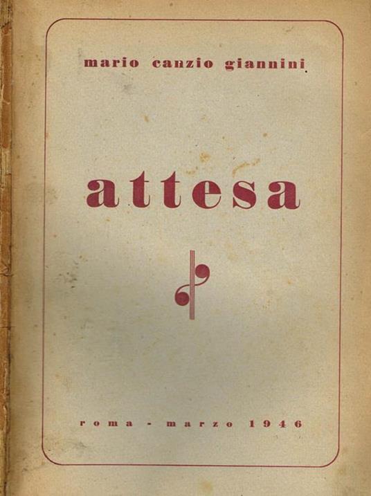 Attesa - Mario Canzio Giannini - copertina