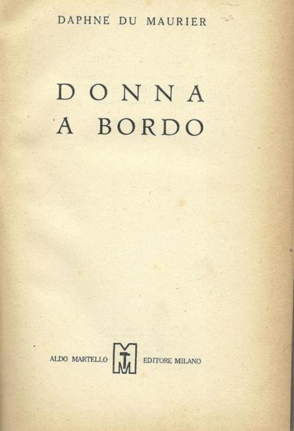Donna A Bordo - Daphne Du Maurier - copertina