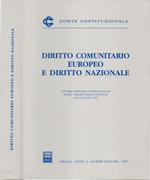 Diritto Comunitario Europeo e Diritto Nazionale. Atti del Seminario Internazionale. Roma, Palazzo della Consulta 14-15 luglio 1995