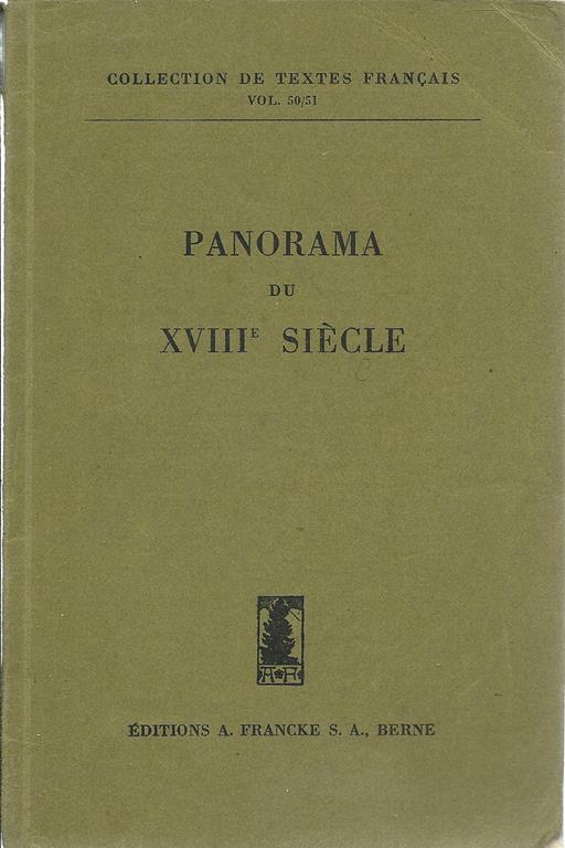 Panorama Du Xviii Siecle - copertina