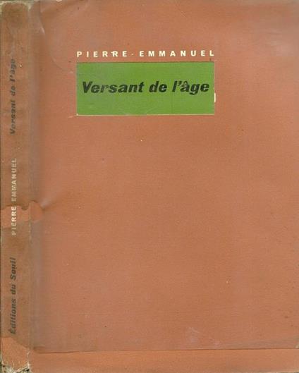 Versant De L'Age - copertina