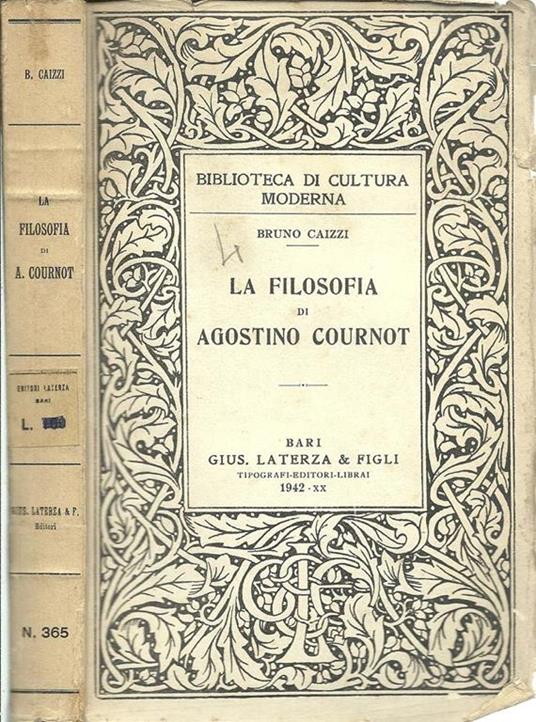La Filosofia Di Agostino Cournot - Bruno Caizzi - copertina