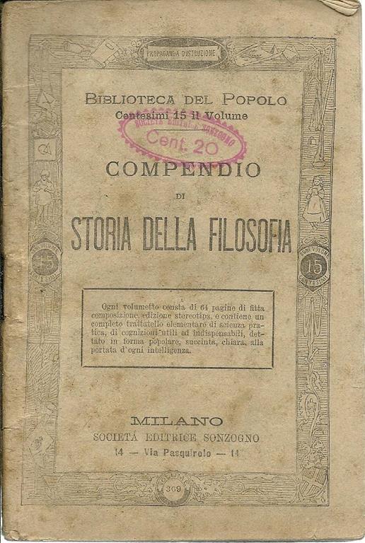 Compendio Di Storia Della Filosofia - copertina