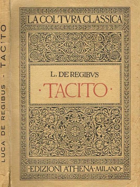 Tacito - Luca De Regibus - copertina